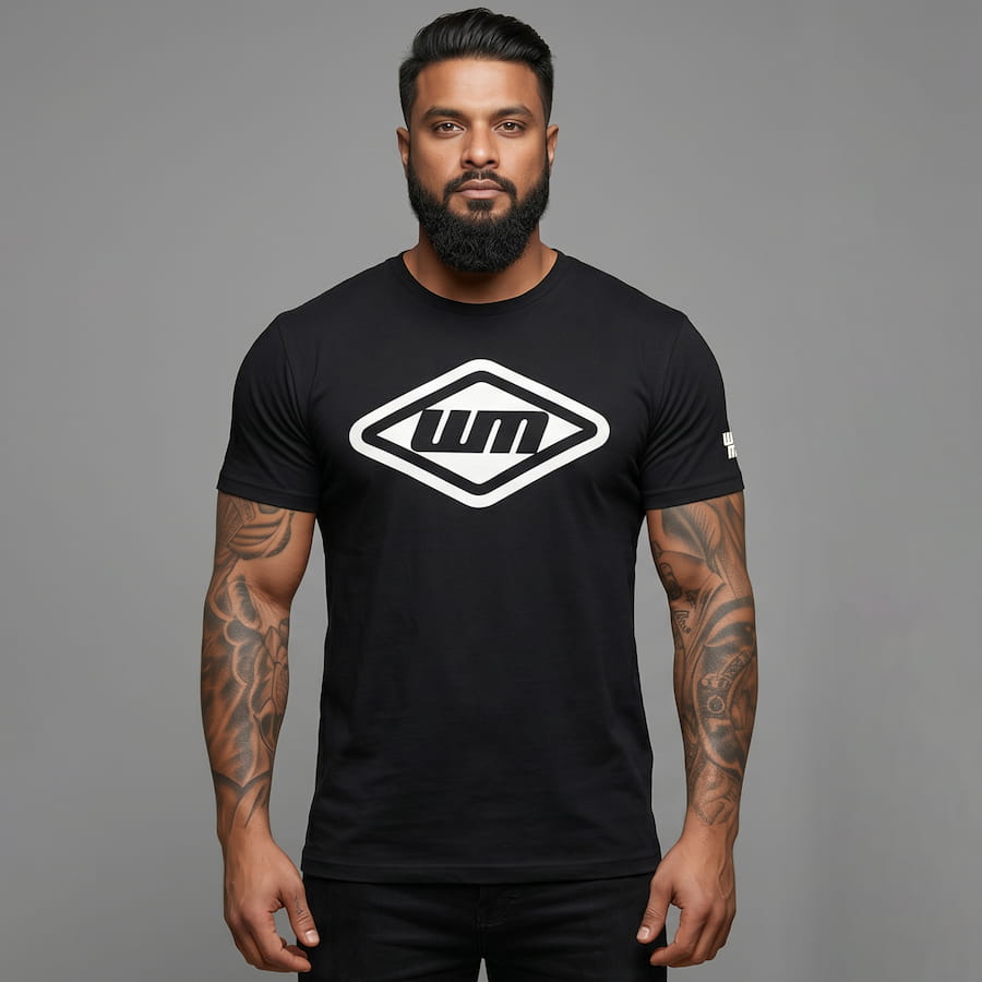 Tee-shirt homme noir Western Motors, vue de face